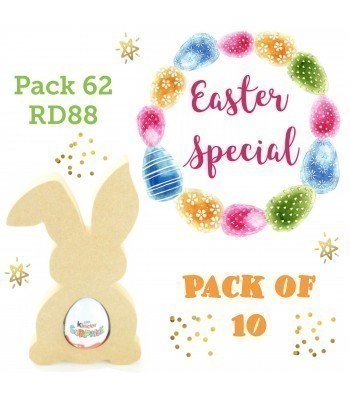 Special Offer 18mm Freestanding Easter Rabbit KINDER EGG Holder (Design 3) - Pack of 10